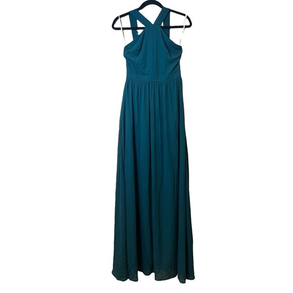 Lulus Air of Romance Forest Green Maxi Dress Size S - Picture 5 of 9